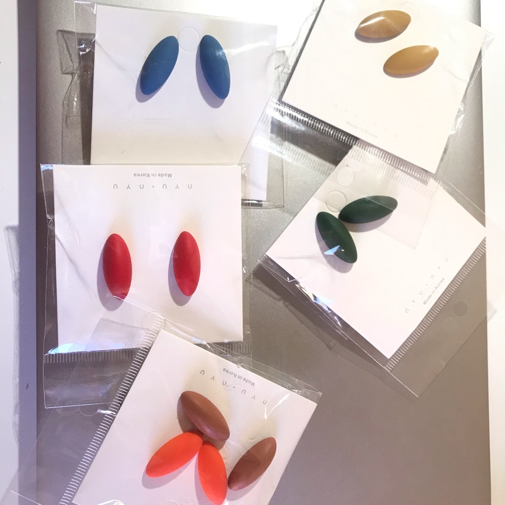 colorful earrings, ear studs
